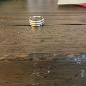 J Hannah pivot ring III size 8.5 sterling silver